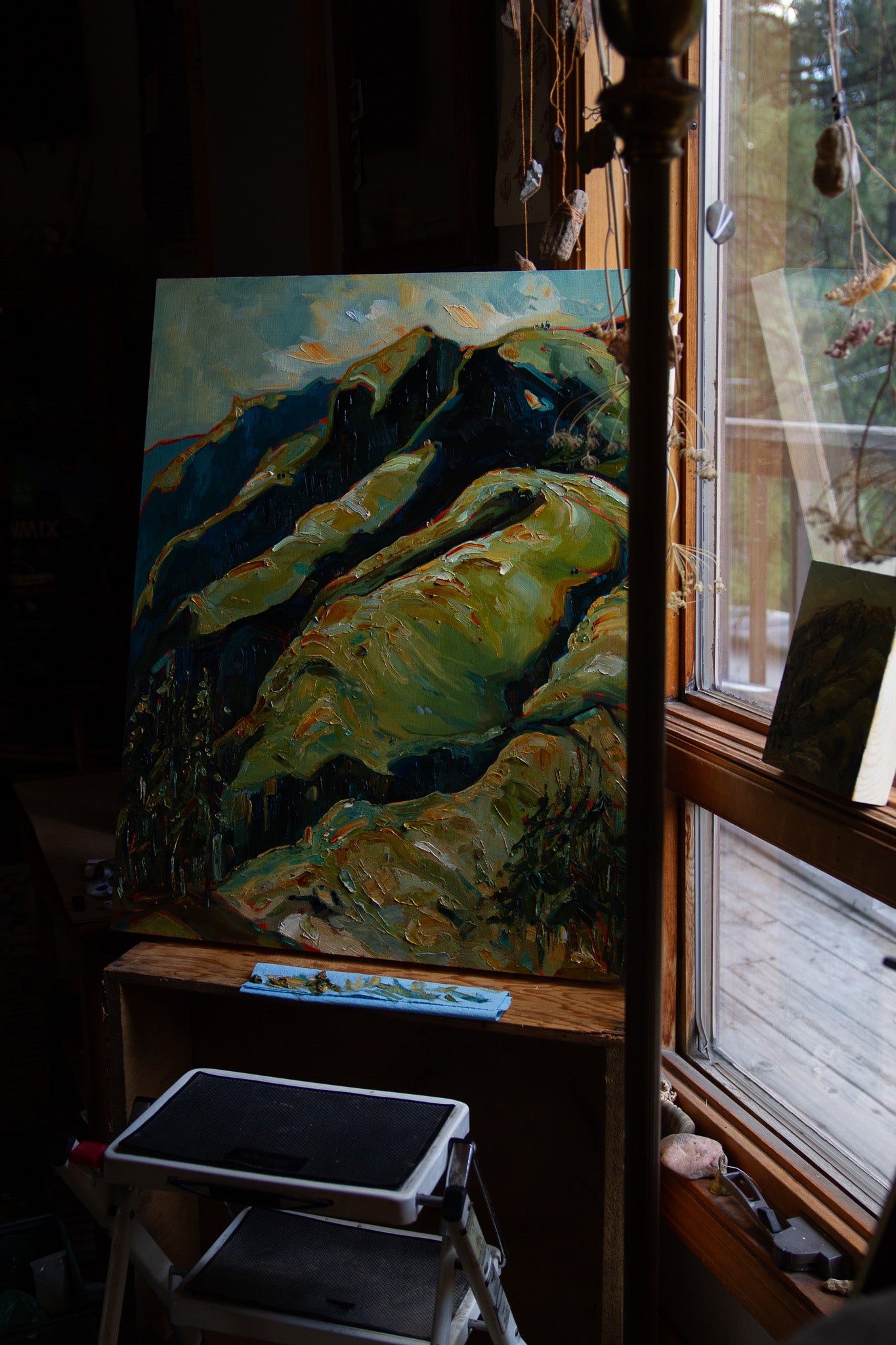 AND ALL RETURNS TO THIS. oil on panel.