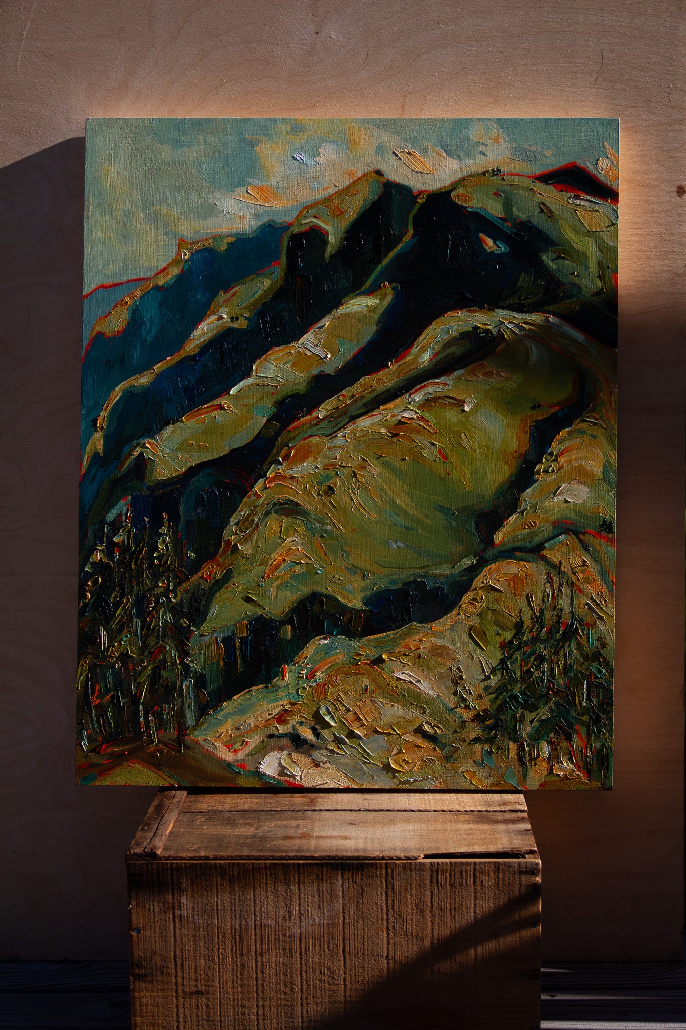 AND ALL RETURNS TO THIS. oil on panel.