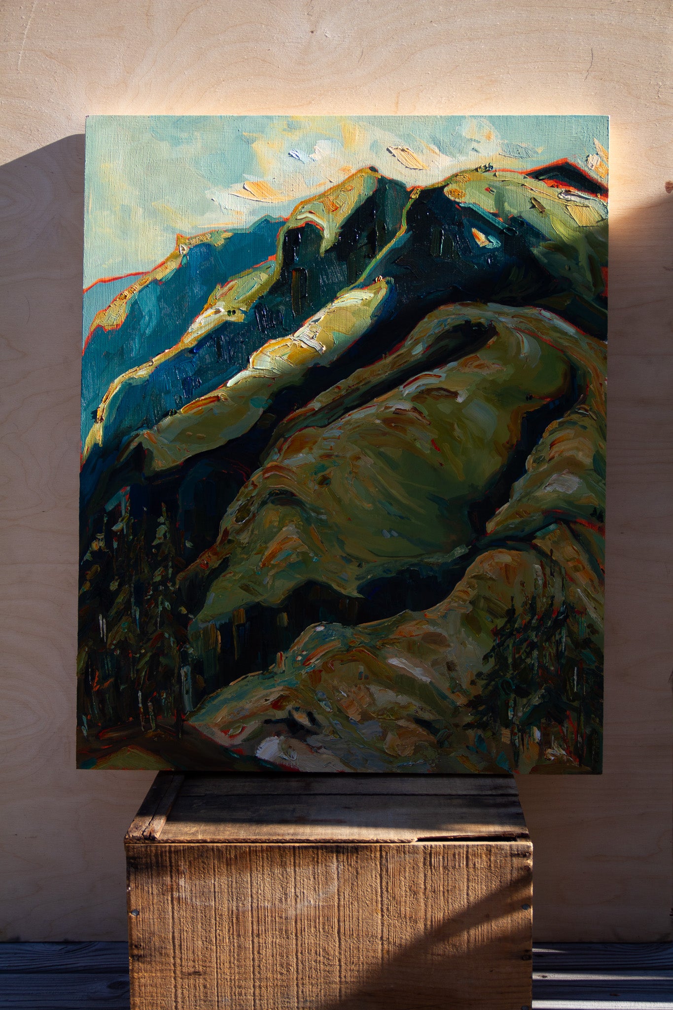 AND ALL RETURNS TO THIS. oil on panel.