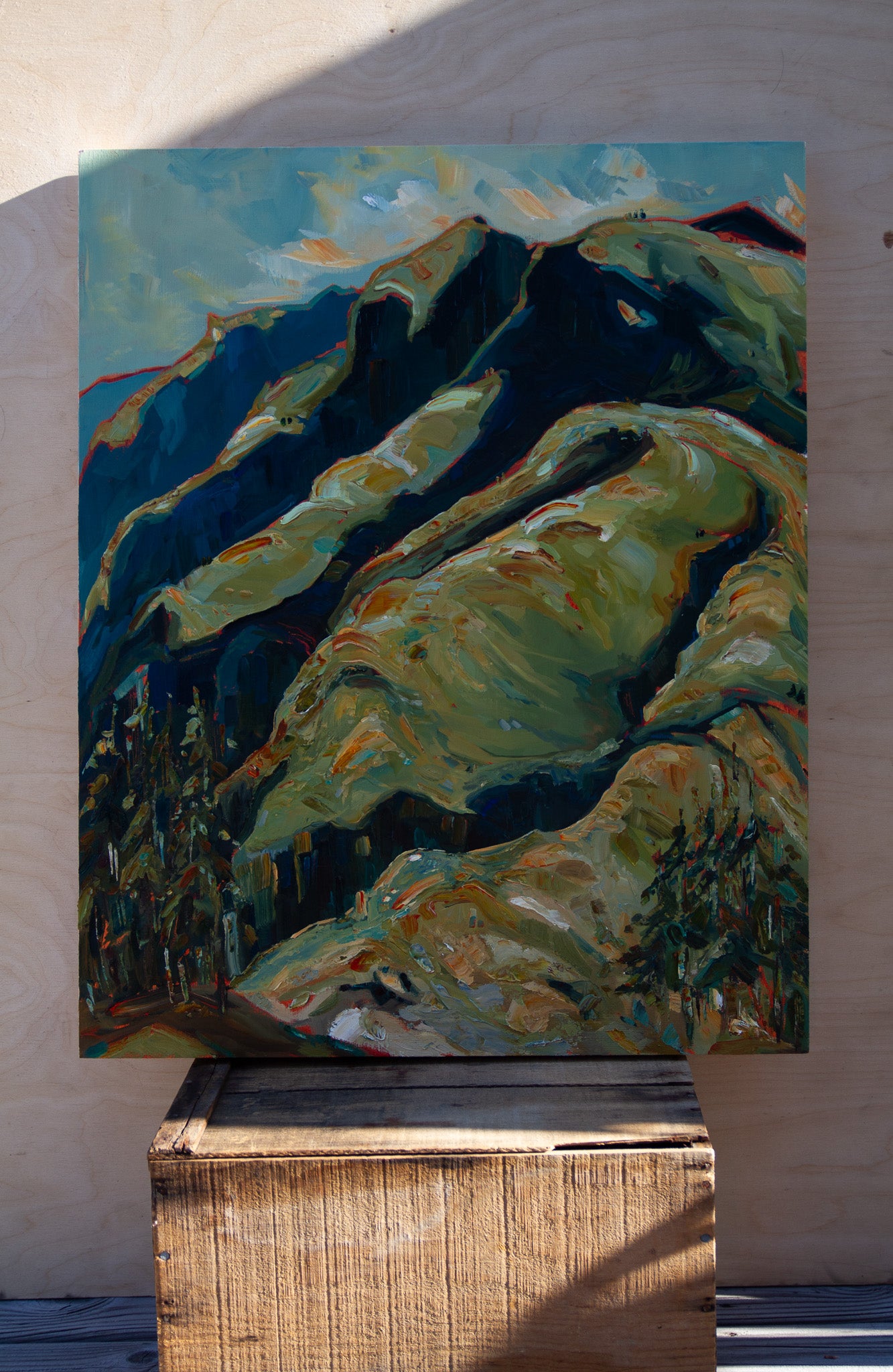 AND ALL RETURNS TO THIS. oil on panel.