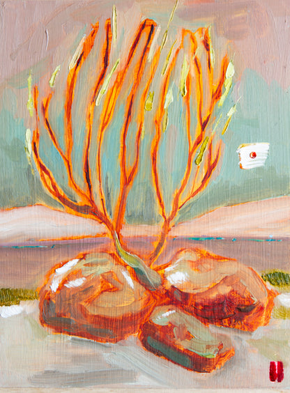 Let My Heart Be a Firm Foundation - oil on birch.