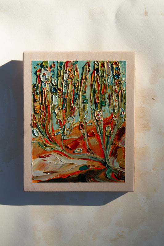 DESERT SAGE - oil on birch.