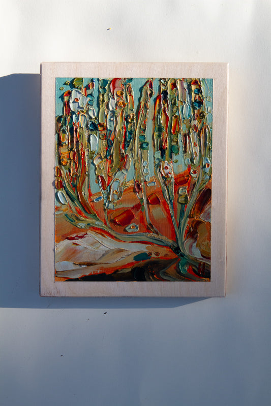 DESERT SAGE - oil on birch.