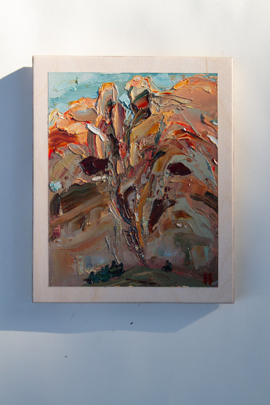 SUNRISE AT SMITH - oil on birch.