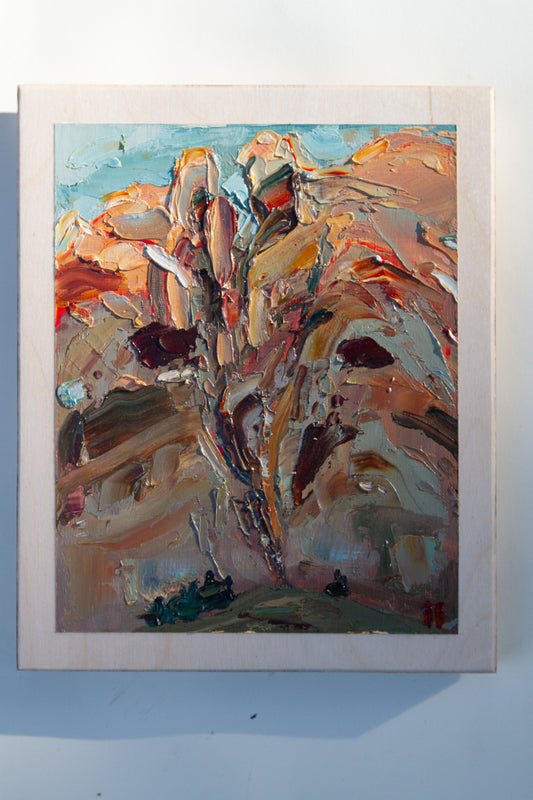 SUNRISE AT SMITH - oil on birch.