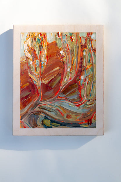 IN RECOGNITION  - oil on birch.