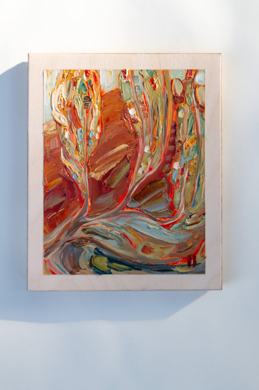 IN RECOGNITION  - oil on birch.