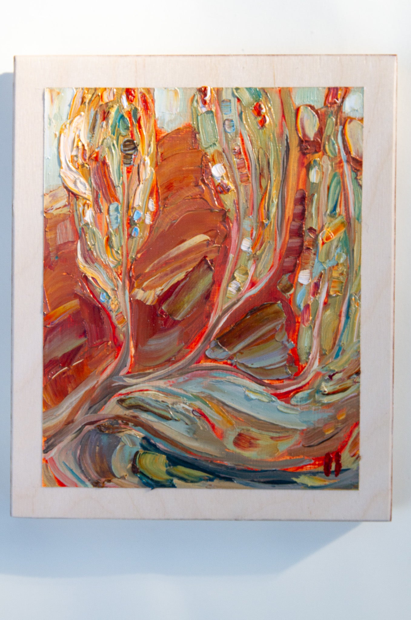 IN RECOGNITION  - oil on birch.