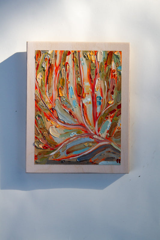 SPRINGS RETURN - oil on birch.