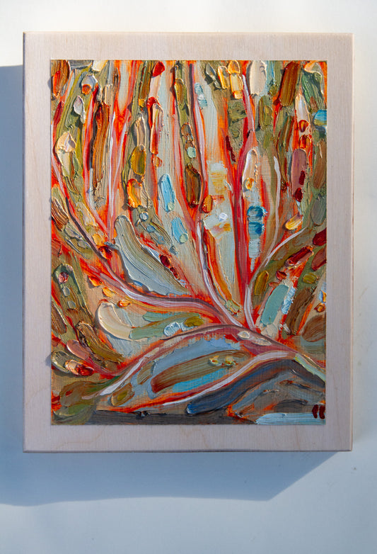 SPRINGS RETURN - oil on birch.