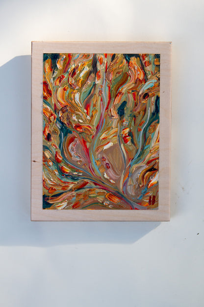 MEANT TO BE - oil on birch.