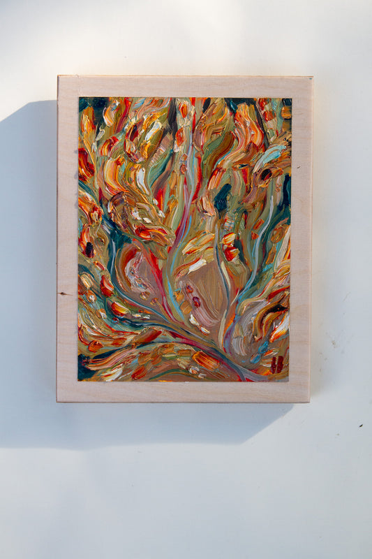 MEANT TO BE - oil on birch.