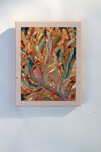 MEANT TO BE - oil on birch.
