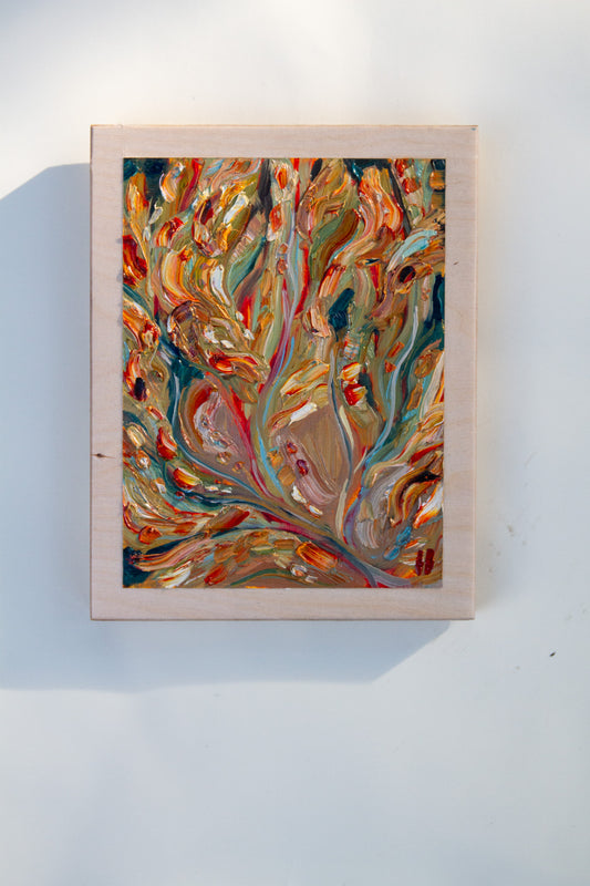 MEANT TO BE - oil on birch.