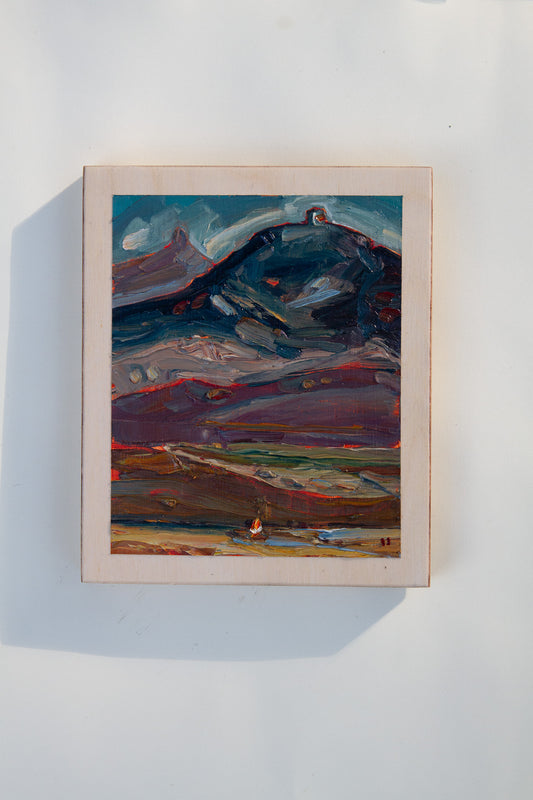 AN ANCIENT PLACE - oil on birch.