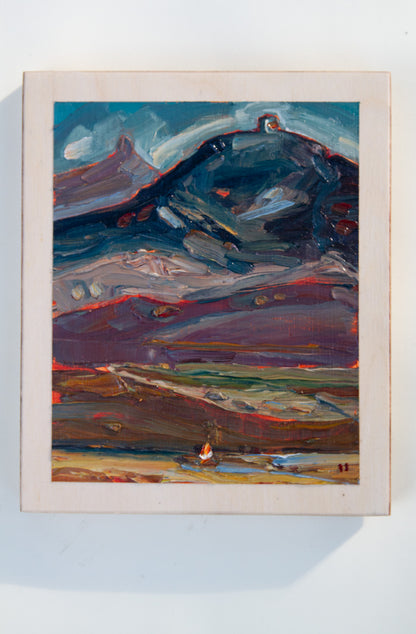 AN ANCIENT PLACE - oil on birch.