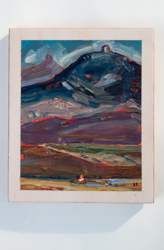 AN ANCIENT PLACE - oil on birch.