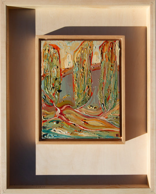 WHAT CANNOT BE SEEN. oil on panel.