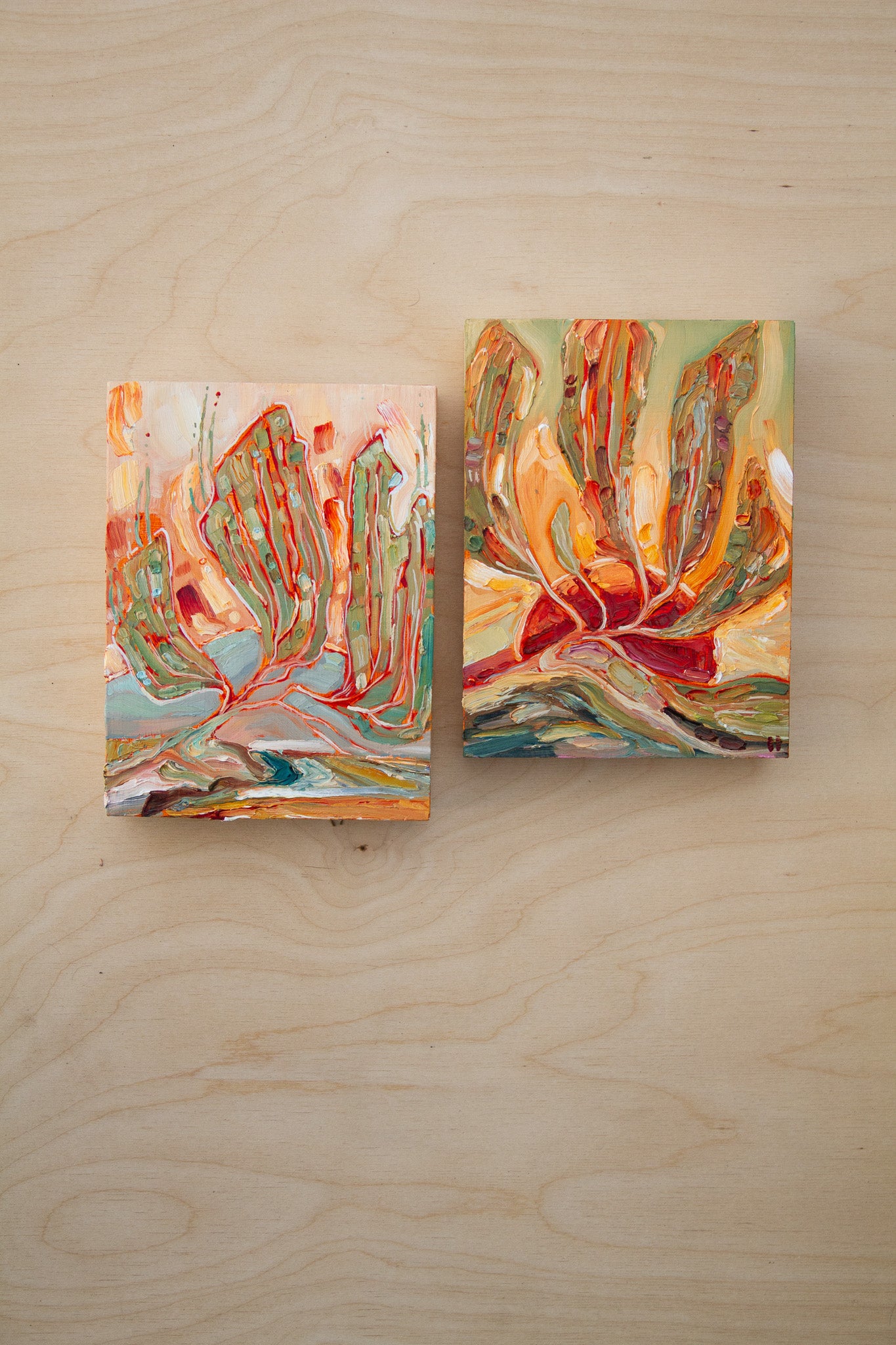 NEVER LOST. oil on panel.