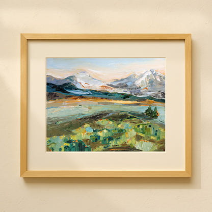 A Soft Word (Three Sisters Mountains) - Cotton Rag Giclee Print