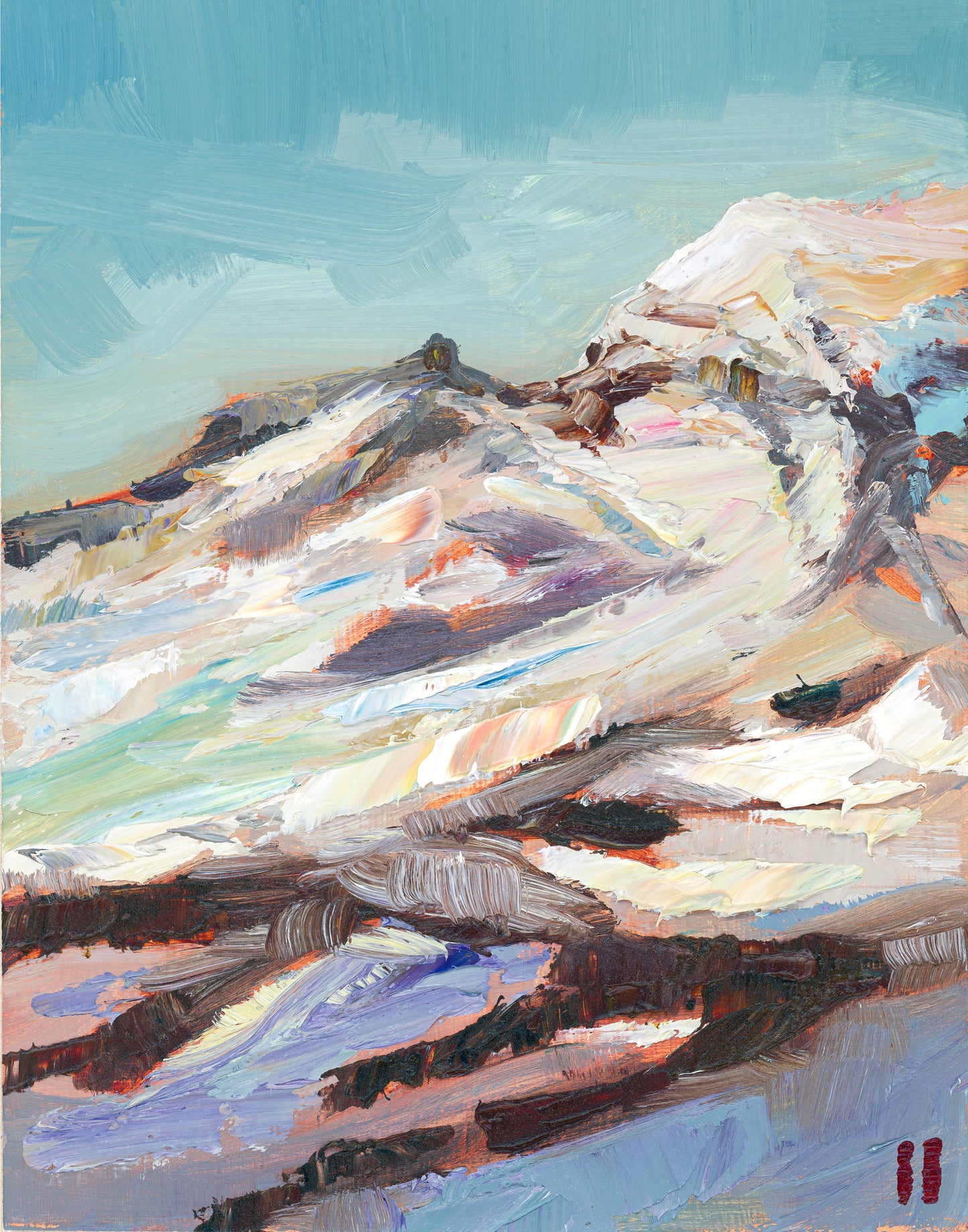 South Sister Summit - Cotton Rag Giclee Print