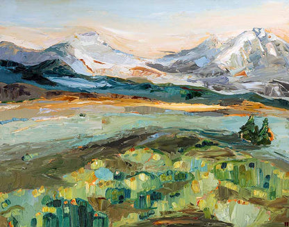 A Soft Word (Three Sisters Mountains) - Cotton Rag Giclee Print