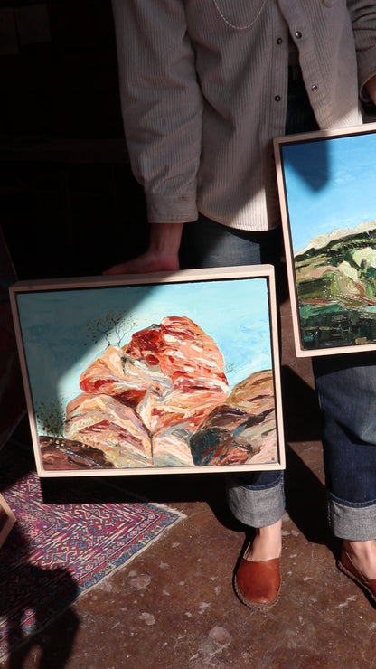 An Outlook - oil on panel, FRAMED.