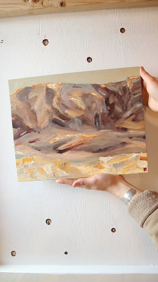 To Look on the Distance - oil on panel. FRAMED.