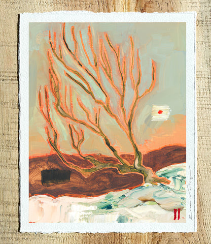 Snowy Sage Brush - Cotton Rag Giclee Print